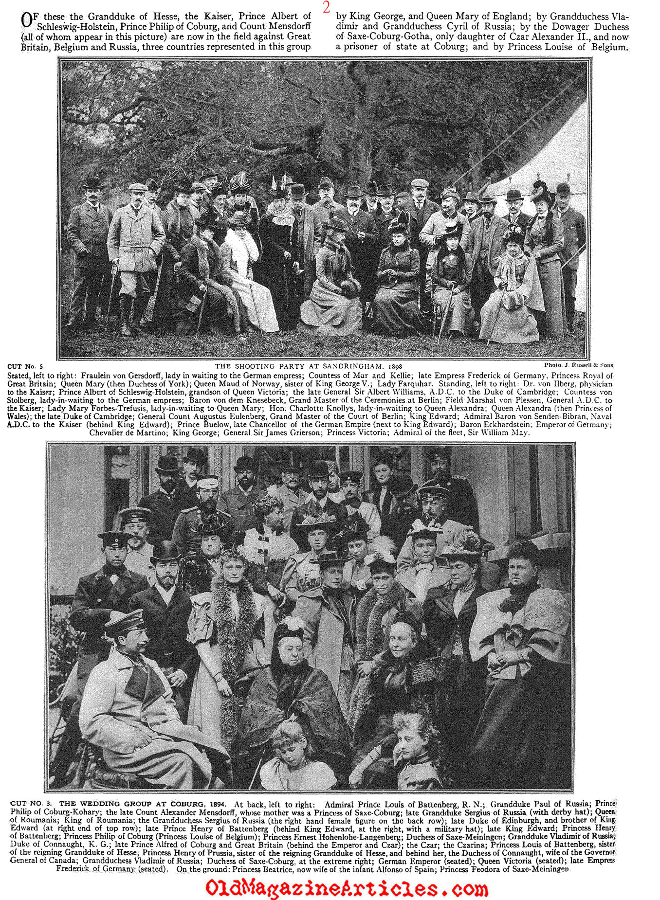 Four Photgraphs of the Extended Royal Family (Vanity Fair, 1915)